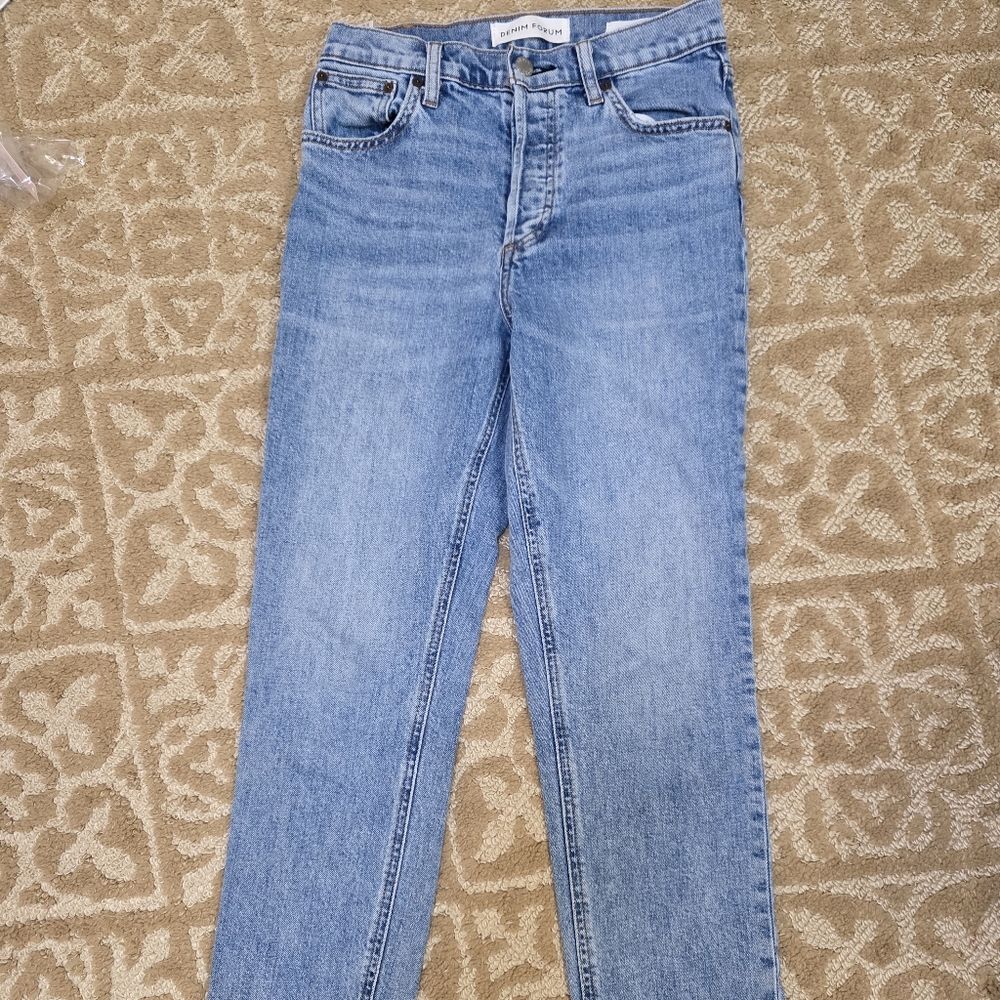Aritzia Denim Forum Blue jeans StraightHigh rise slim, 26, New, Aritzia, Organic